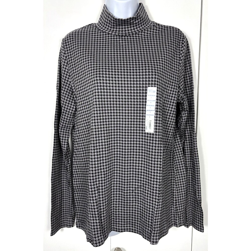 NWT Croft & Barrow Womens Mock Turtleneck Top Long Sleeve Size L